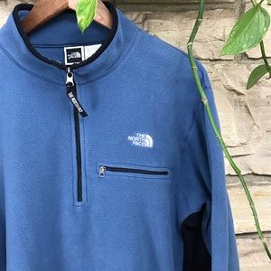 North face Blue Fleece winter jacket. 
Very warm